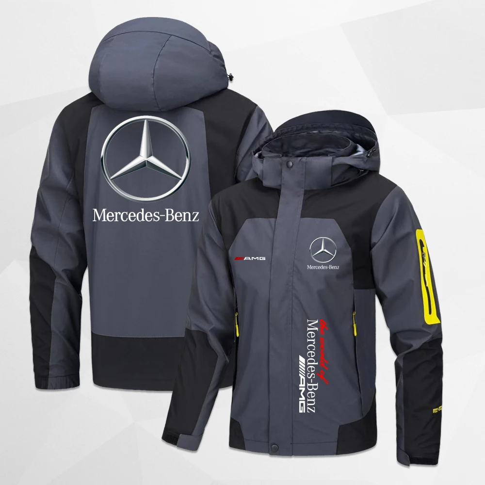 2024 men\'s and women\'s Mercedes Benz men\'s and women\'s autumn and winter cycling jackets, outdoor sports and leisure jackets