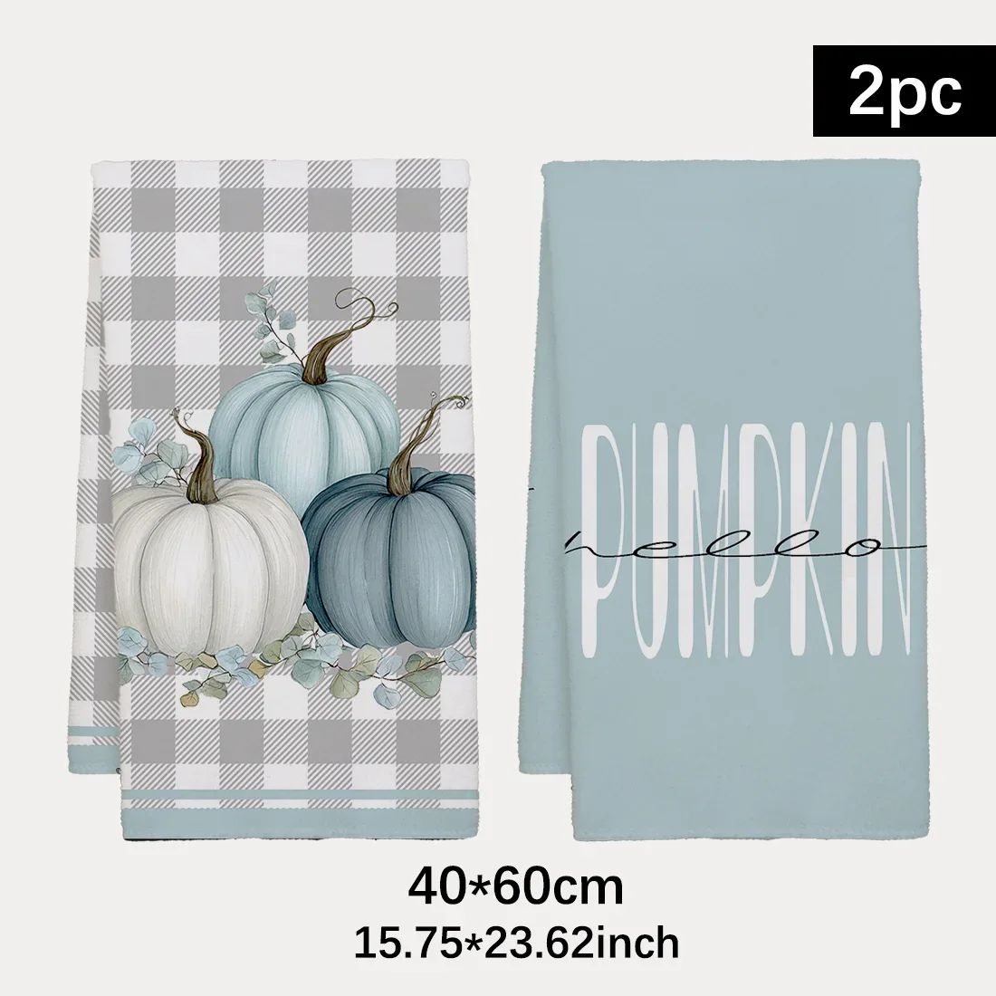 40x60cm Autumn Pumpkin Series Tea Towel Kitchen Dishcloth Pumpkin  Pattern Fall Color Pumpkin Plaid  Cleaning Cloth Gift Decor