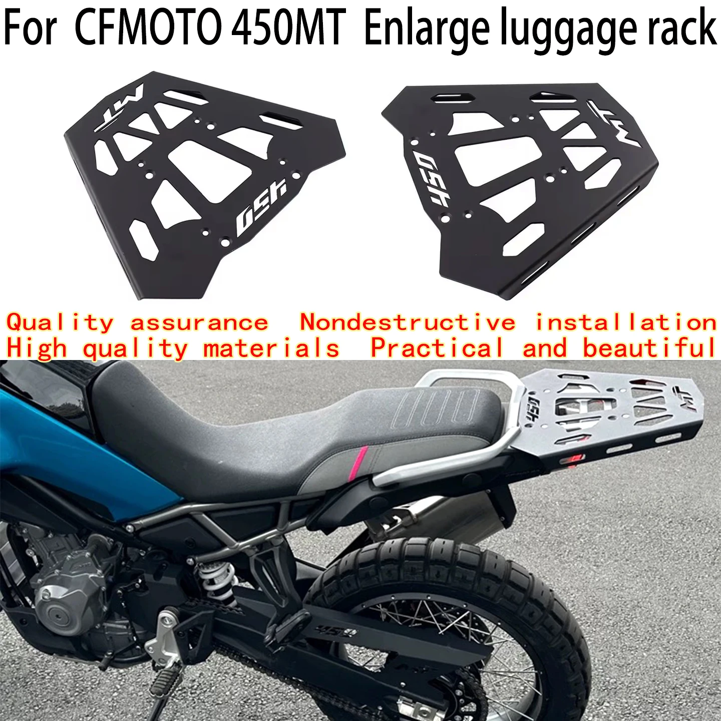 For CFMOTO 450MT Enlarge luggage rack Cfmoto 450MT Tailbox rack Tail package frame Enlarge the rear tailstock Tailbox chassis
