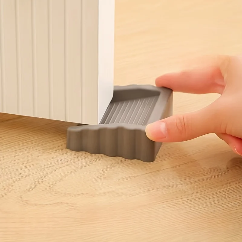 Tope de puerta creativo a prueba de viento, cuña de puerta con acabado mate de plástico, bloqueador de puerta de seguridad para parte inferior de puerta, tapón de puerta anticolisión
