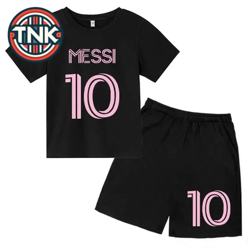 

Kids Super Soccer Star No.10 Print 2pcs T-shirts Pants Sports Suits 3-14 Years Boys Girls Idol Streetwear Children Outfits Sets