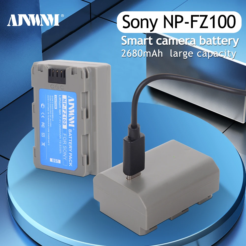 

Type-C NP-FZ100 Li-Ion Battery for Sony A1 A9 A6600 A6700 A7R3 A7S3 A7R5 A7C ZV-E1 , A7 IV , A7S III , A7R V Camera FZ100 USB-C