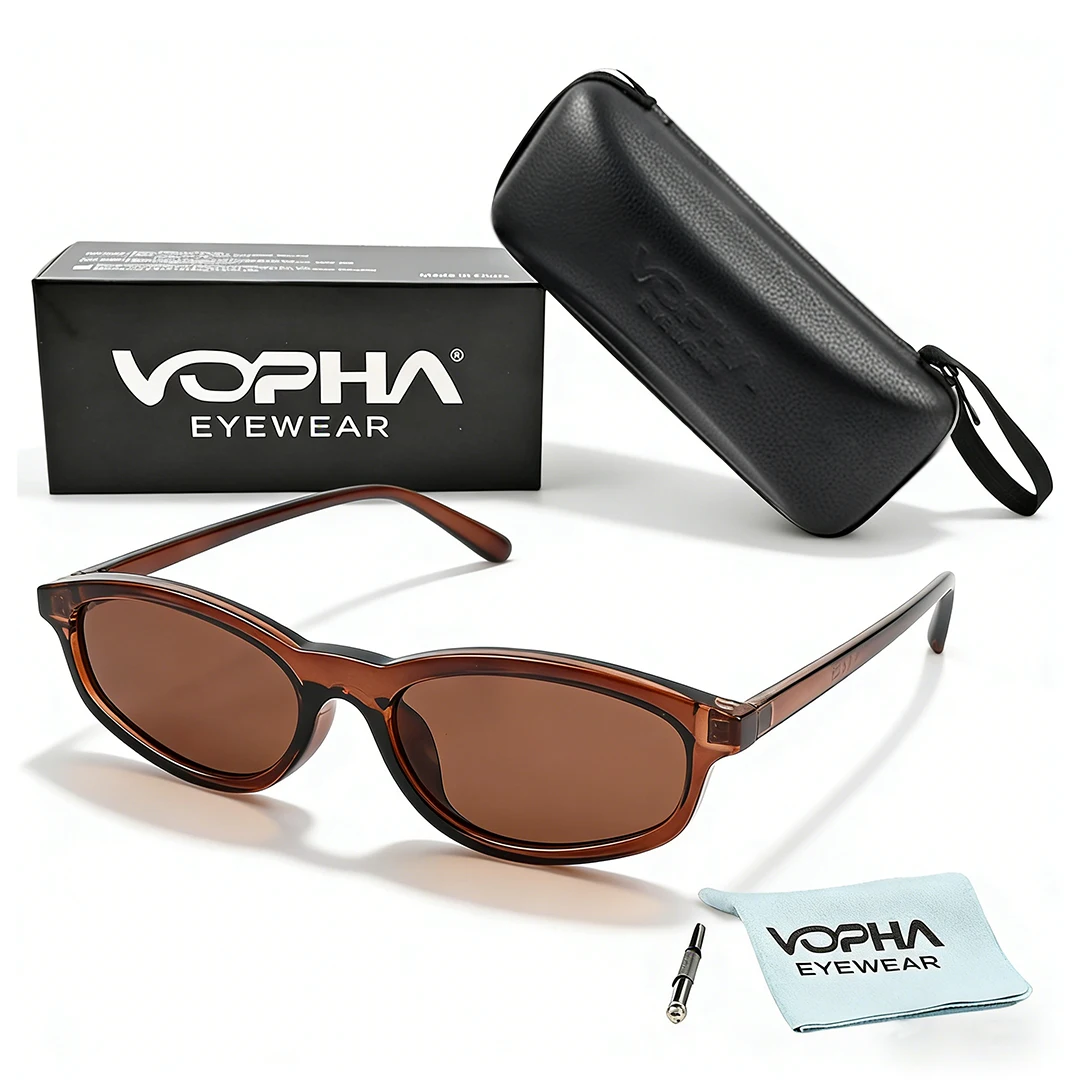 Retro Ovale Sonnenbrille für Damen UV400 Sonnenbrillen mit Komplettzubehör