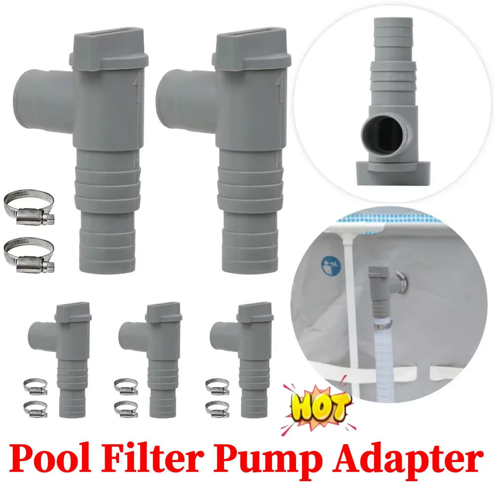 Juego de 2-1 adaptadores de bomba de filtro de piscina de PVC para válvula de émbolo de encendido/apagado de piscina de 32mm, repuesto sellado, piezas de equipos para exteriores a prueba de fugas