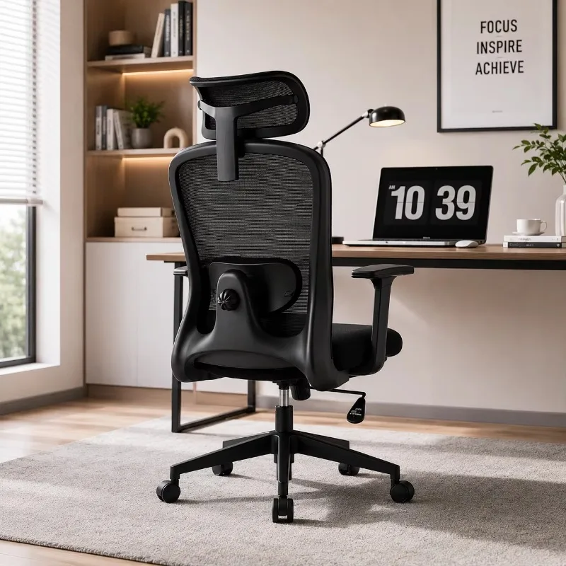 Modern high-end lounge chair with ergonomic office chair rotation device, equipped with rotation adjustment device