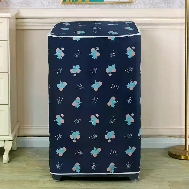 Cute Cartoon Bear Print Top Load Washer Cover Waterproof Dustproof UV Resistant Cover for Household Use