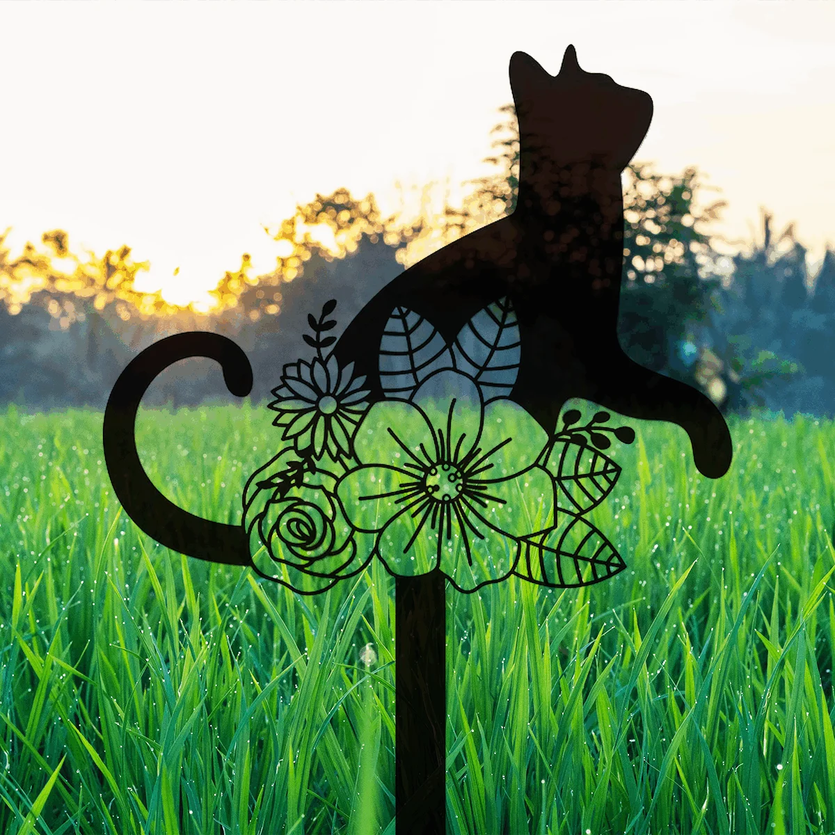 

Pet Grave Markers Sign Cat Memorial Stake Metal Iron Garden Sign Stake Cat Loss Gift Sympathy Remembrance Stake Garden Decor wa