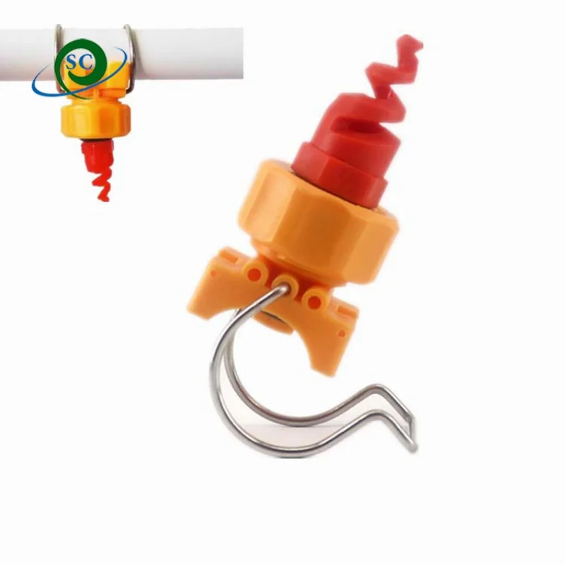 CS quality Dust Removal Plastic Spiral Nozzle with Adjustable fitting Ball Pipe Clamp