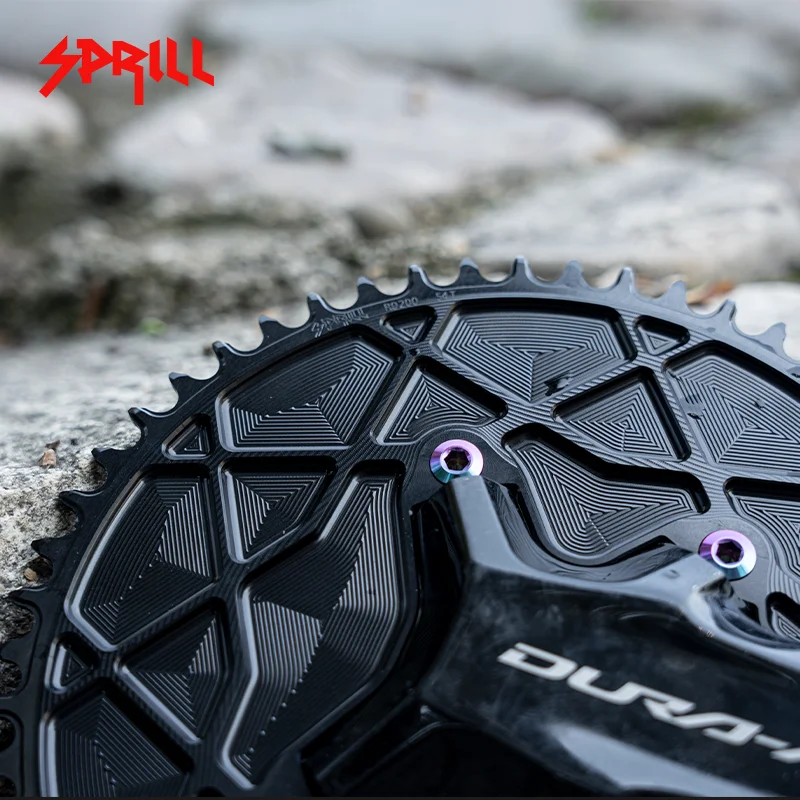 SPRILL-Fully Enclosed Chainring for Time Trial Bikes, R8100 Cranksets, 54T-66T