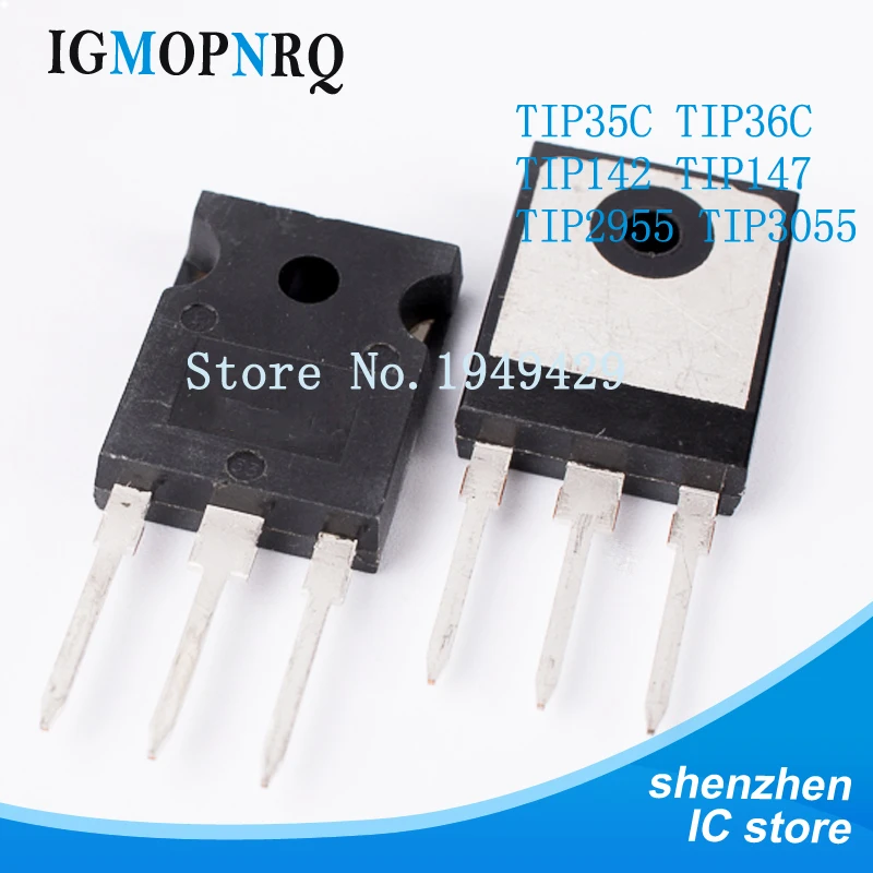 5PCS/lot TIP35C TIP36C TIP142 TIP147 TIP2955 TIP3055 TO-247 NPN New and  IC