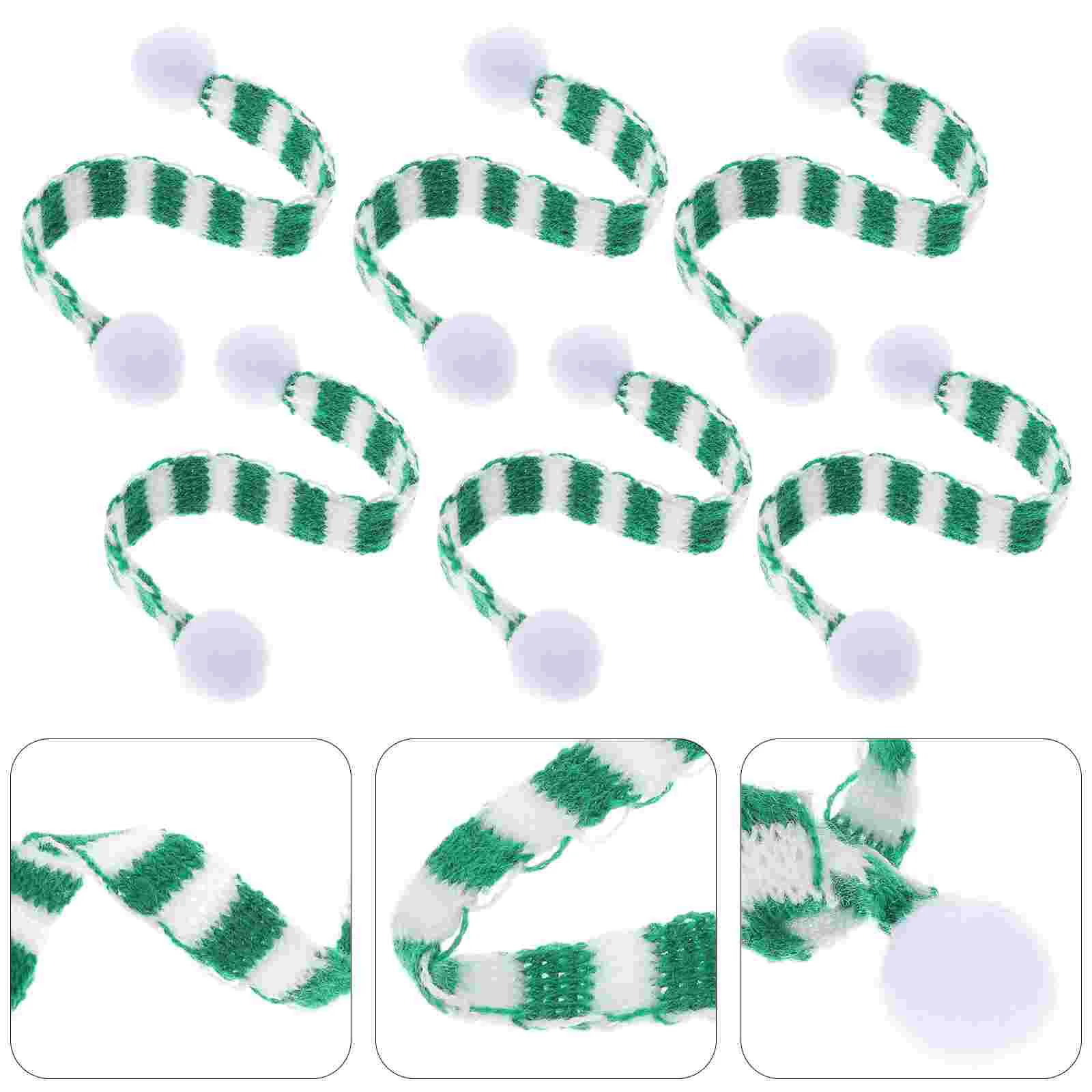 6 Pcs Mini Christmas Scarf Bottle Party Favors Gift Decoration Filling Accessories for Cloth Ornament DIY Small