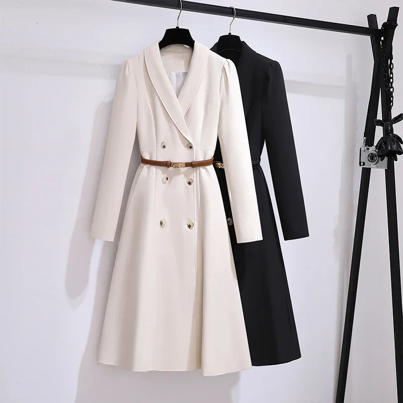 Luxury Suit Dress Female Autumn/Winter New Temperament Suit Jacket Professional Coat Hepburn Style Skirt