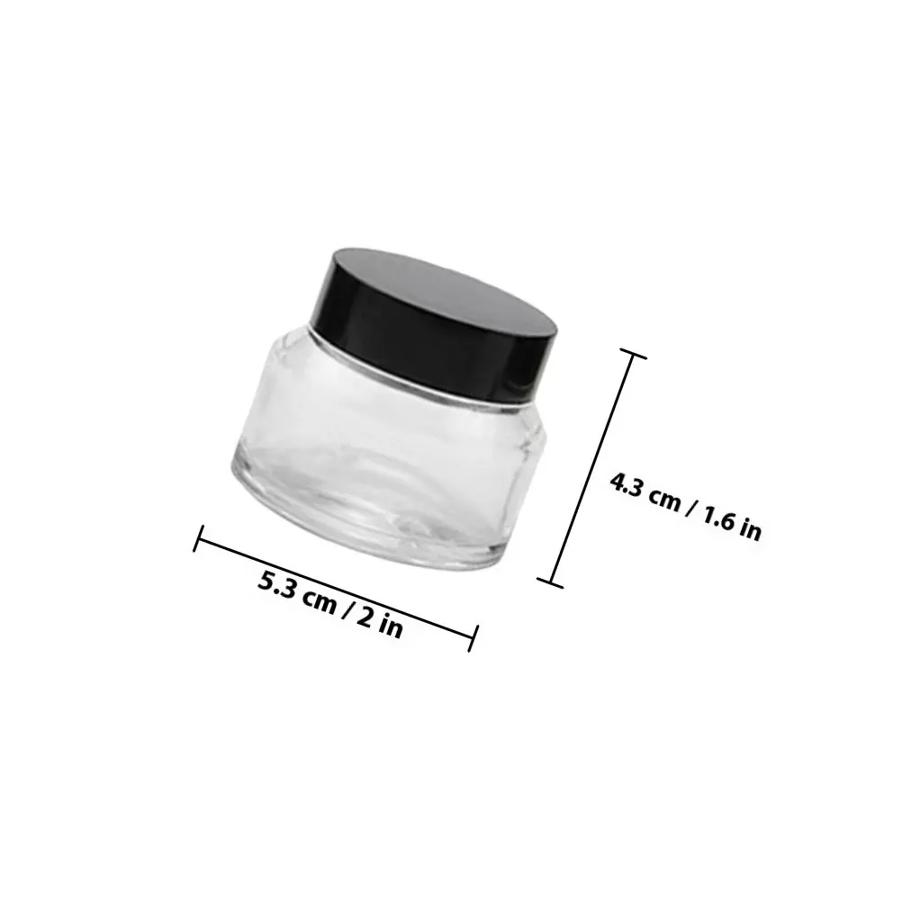 12Pcs Glass Facial Cream Jars 50G Compact Portable Sealed Sub Packaging Containers for Cosmetics Lotion Eye Cream Homemade