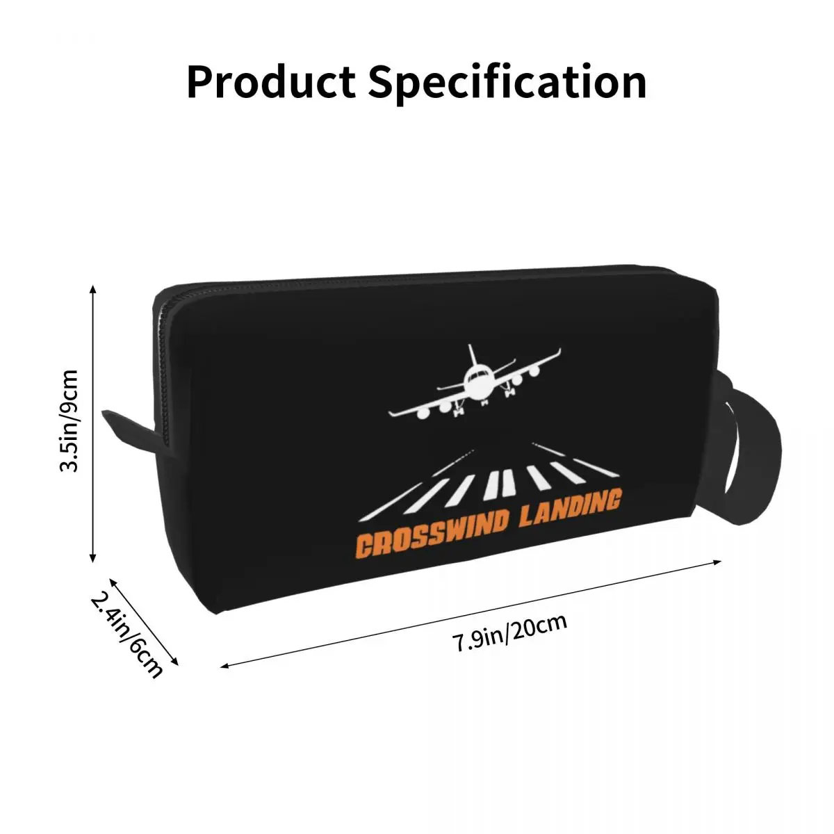 Airplane Crosswind Landing Makeup Bag Cosmetic Organizer Storage Dopp Kit for Women Beauty Travel Pencil Case