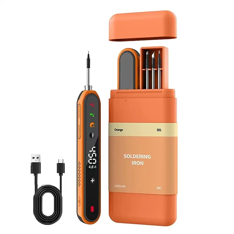 A36T-Type-C Charging Digital Soldering Iron USB Intelligent Temperature Adjustment Soldering Iron Kit Welding Tools DC5V B