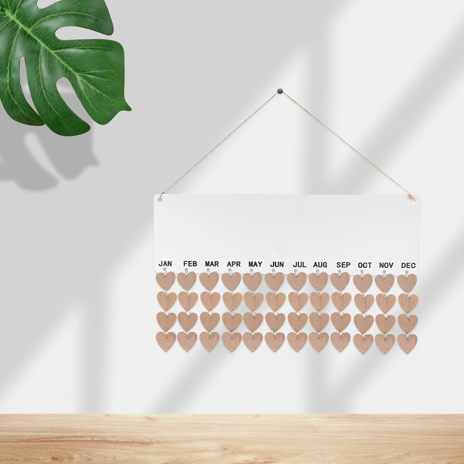 

50 Pcs Paper Cut Wood Chip Hanging Board Accessories Office Chalkboard Calendar Celebrations Bamboo Label