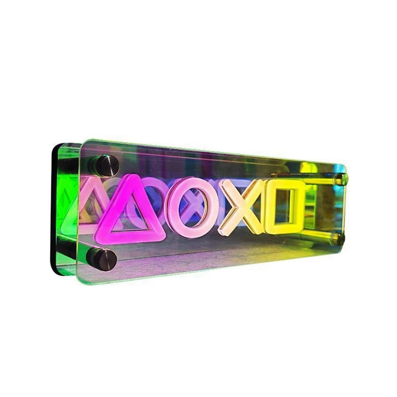 

A16Q-Neon Signs Lights LED Table Lamp Colorful Thousand Layer Mirror Atmosphere Light For E-Sport,Bedroom,Birthday,Decorate