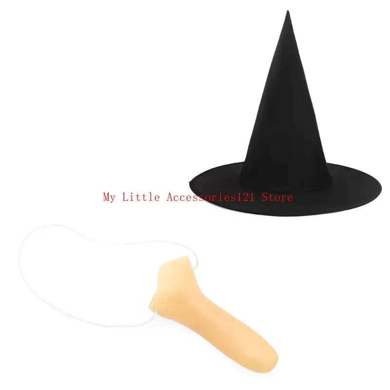 Okulary czarownicy z nosem dorosły Halloween Costume dla kobiet Halloween