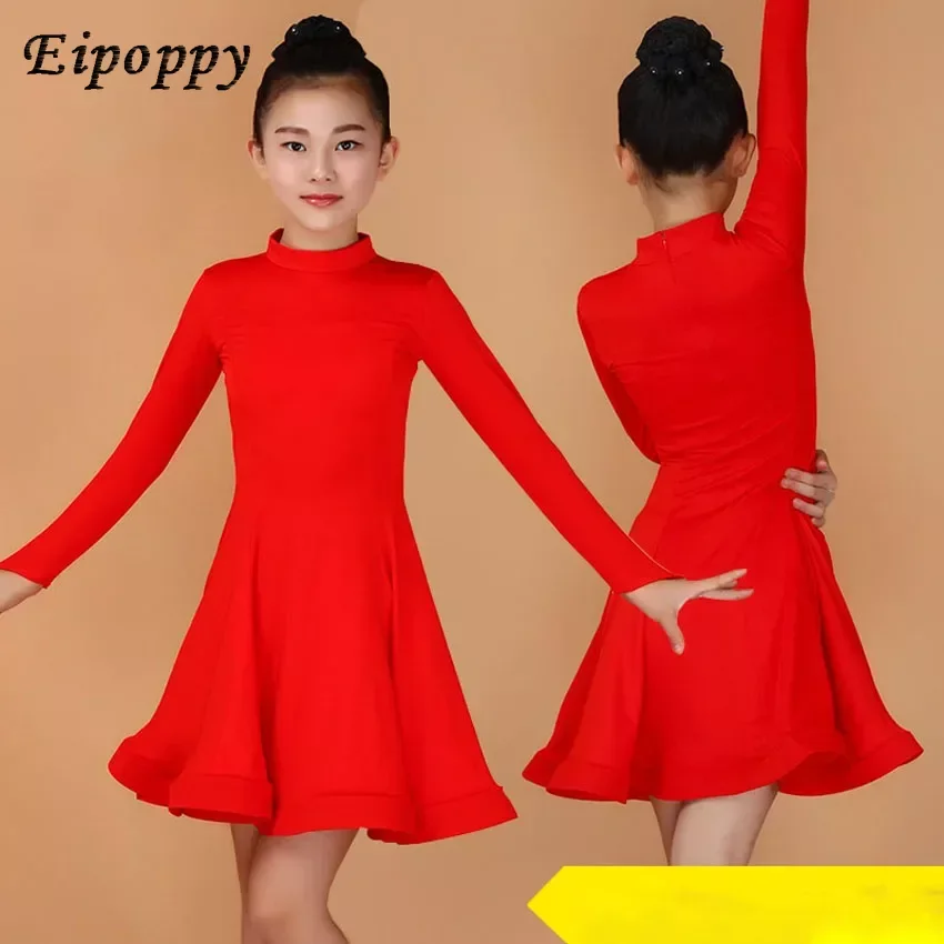 เต้นรำบอลรูม Rumba samba ชุดเต้นรำของเด็กละติน2022คอข่าวชุดเต้นแจ๊สแนวโมเดิร์นคาร์นิวัล