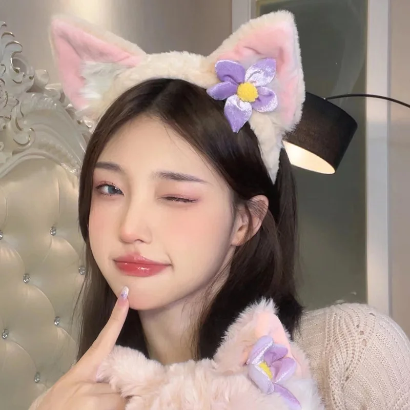 Lina Bell Head Band Female Cute Cat's ears (Steamed cat-ear shaped bread) Rabbit Hair Clip Lina Bell Face Wash Headdress