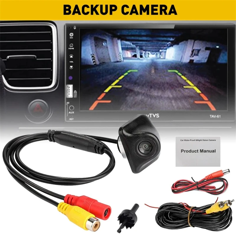 

HD Car Rear View Reverse Camera Parking Backup Cam HD Night Vision Waterproof IP68 170 Degrees Wide Angle Color CMOS Camera