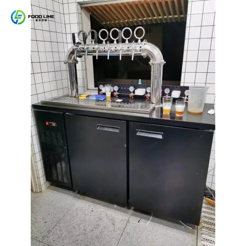 Customized Energy Efficient Direct Cooling Draft Beer Brewer Stainless Steel Commercial Dispenser 4 6 8 10 Tap Options