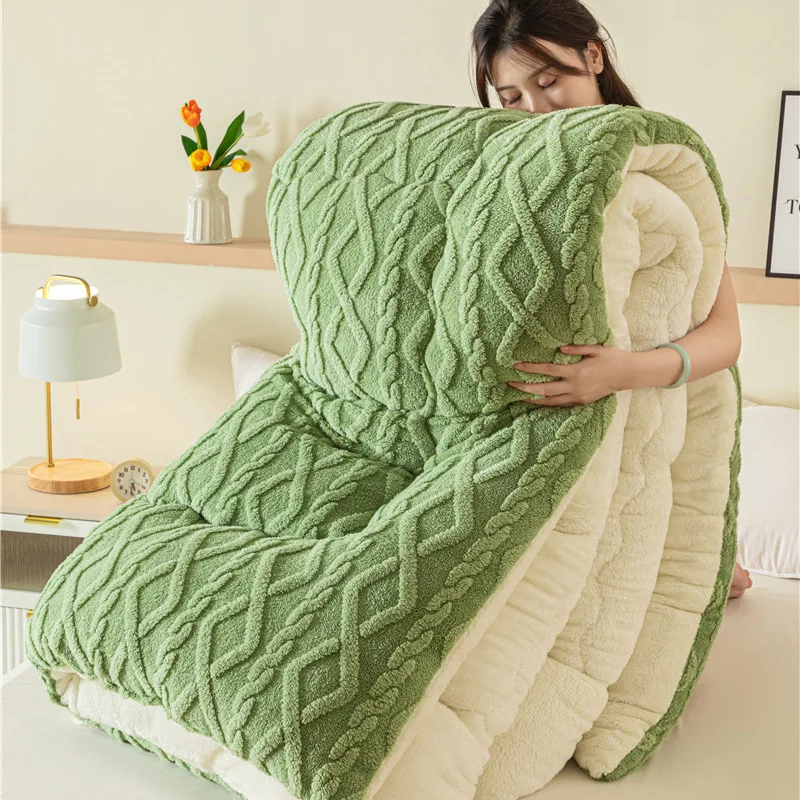 Winter Blankets For Beds Soft Warm Thick Artificial Lamb Cashmere Weighted Blankets Soft Comfortable Warmth Quilt Comforter
