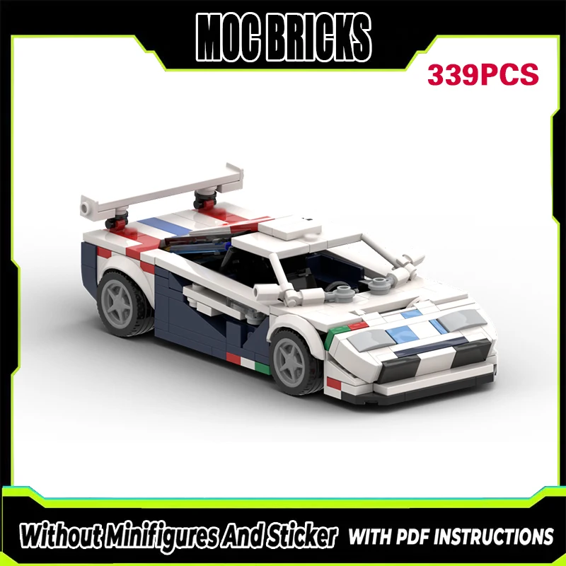 

Модель гоночного автомобиля Speed Racing Car MOC, конструктор GTR, модульный технологичный набор для сборки, подарок на праздник, детский игровой набор