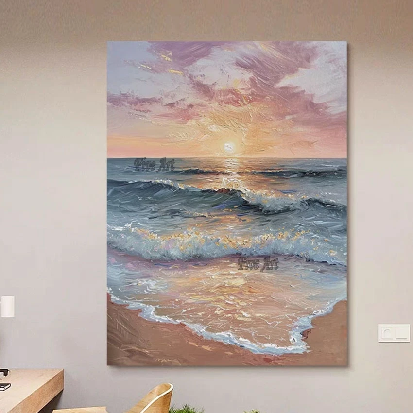 

Wall Art Pictures For Hotels Ocean Canvas Art Abstract Landscape Oil Painting High Quality Beautiful Modern Art Decoration Home