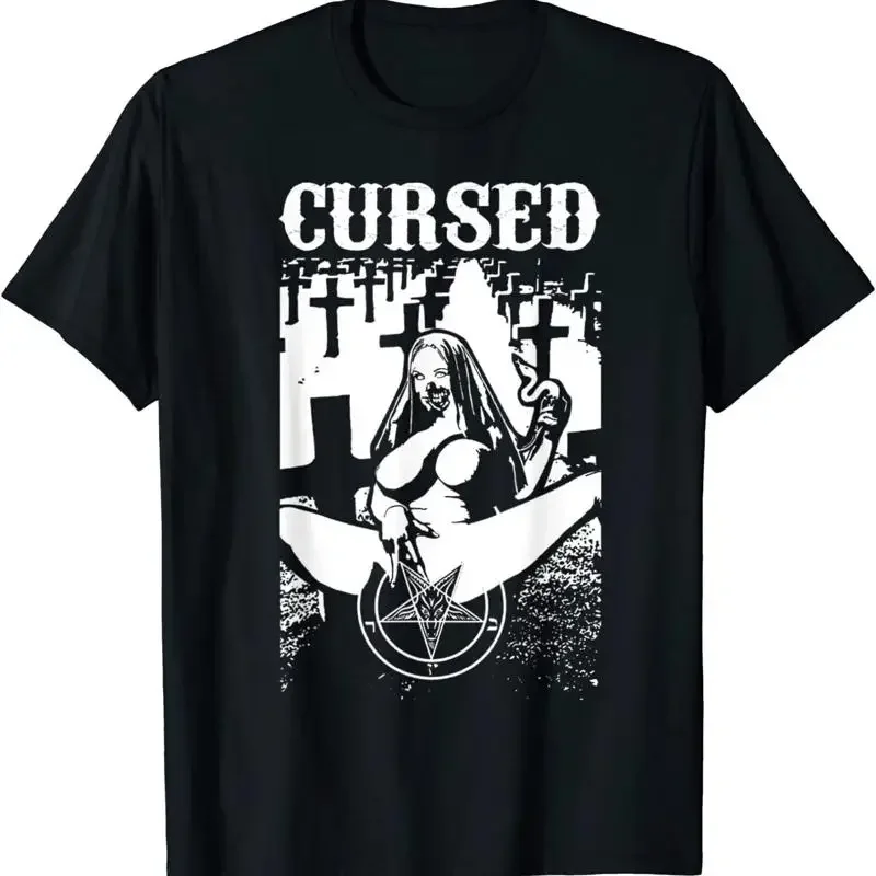 New Limited Unholy Nun Sexy Cursed In Cemetery T Shirt