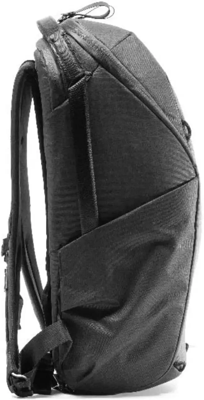 Alledaagse Rugzak Ritssluiting 20l Zwart, Handbagage Rugzak Met Laptophoes (BEDBZ-20-BK-2)