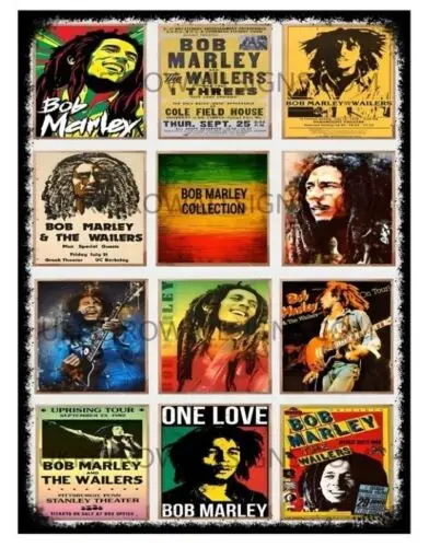 Metal Signs BOB MARLEY COLLECTION REGGAE VINTAGE Classics shed garage mancave