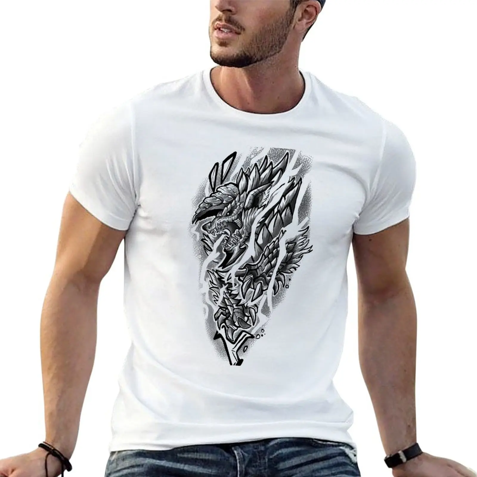 

Zinogre Tattoo Style T-Shirt g man t shirts for men man t shirts high quality luxury brand t shirts for man pack white T-Shirt