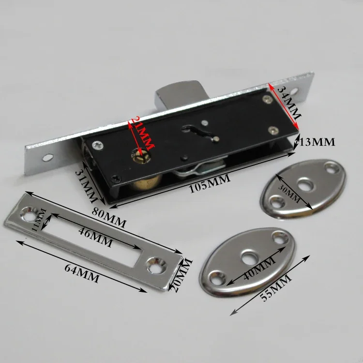 Serrure à crochet pour porte coulissante, serrures de fenêtre en alliage d'aluminium, sécurité antiv