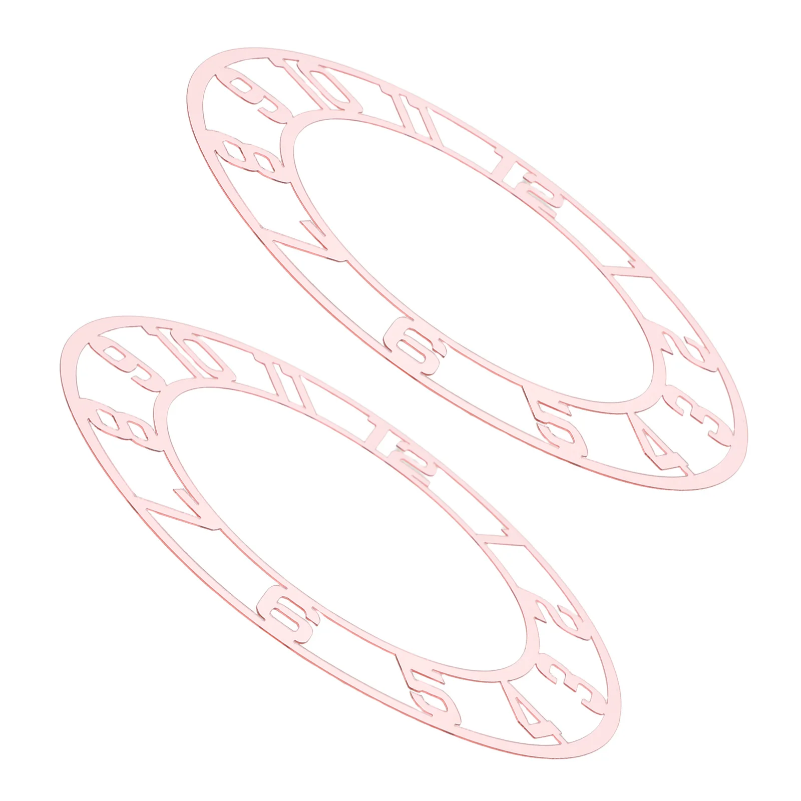 

2Pcs Decorative Clock Face Mirror Wall Stickers Arabic Numerals Acrylic Dial Plate Easy Peel Stick Home Living Room Office Decor