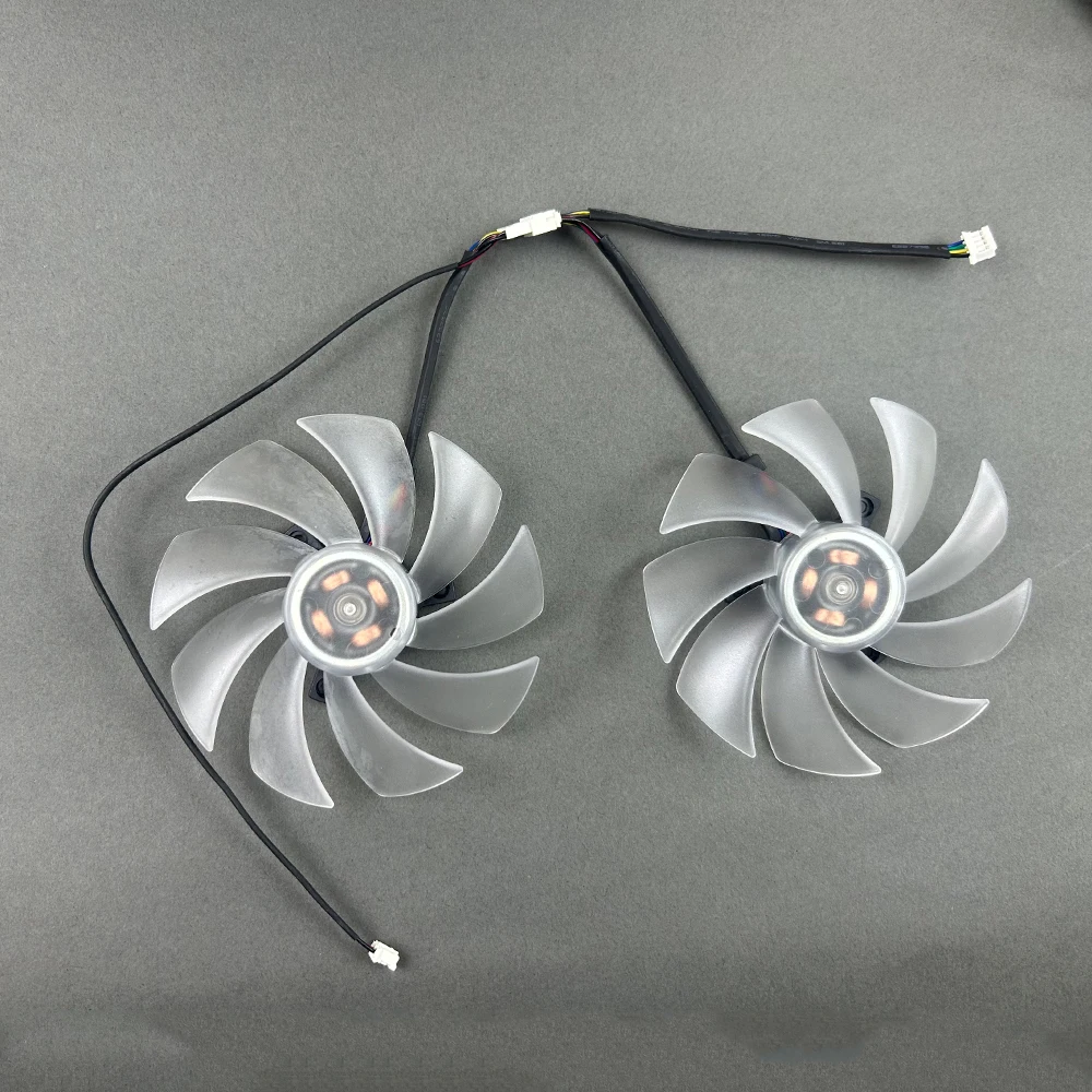 مروحة تبريد جديدة FD10015H12D 4PIN لـ Powercolor RX 6650 6600 XT 7600XT Hellhound بطاقة الرسومات مروحة بديلة GPU مروحة