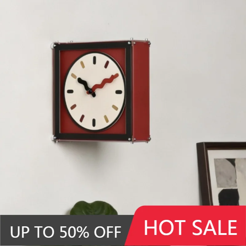 Double-sided Wall Clock Silent Quartz Corner Wall Clocks Aesthetic Modern Minimalist Art Clocks Living Room Home Decoration
