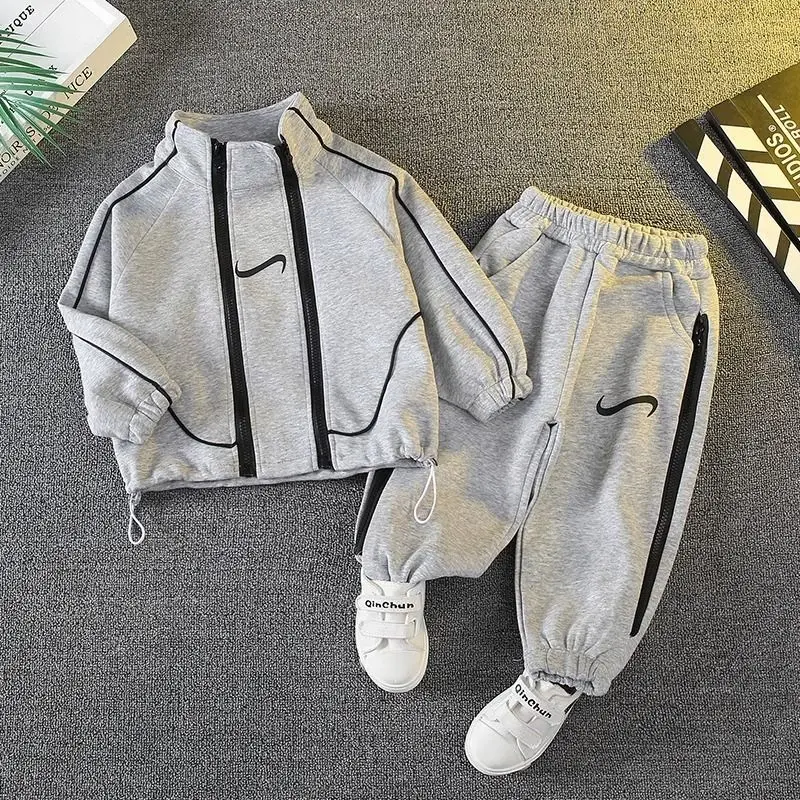 Boys\' Suit Spring and Autumn 2023 New Baby Children Handsome Casual Two-Piece Set Little Children\'s Clothing