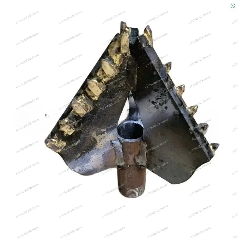 Three-Wing Spiral Alloy Drill Bit for Water Well Drilling Rig Fits 1 Inch Drill Rod for Soil Sand Layer