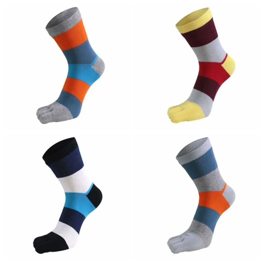 

1 Pair EU 39-44 Five Finger Socks Anti-Sweat Anti-Bacterial Dress Socks with Toes Cotton Breathable Men'S Split Toe Sock Summer