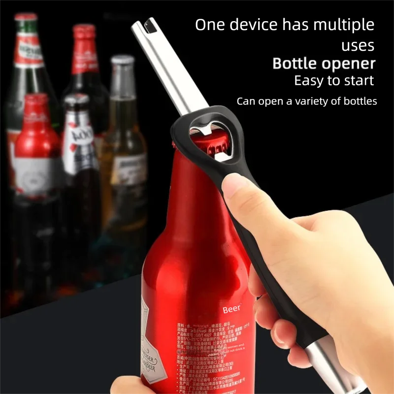 USB electronic cigarette lighter, pulse arc, kitchen baking, multifunctional with wine, flashlight, igniter