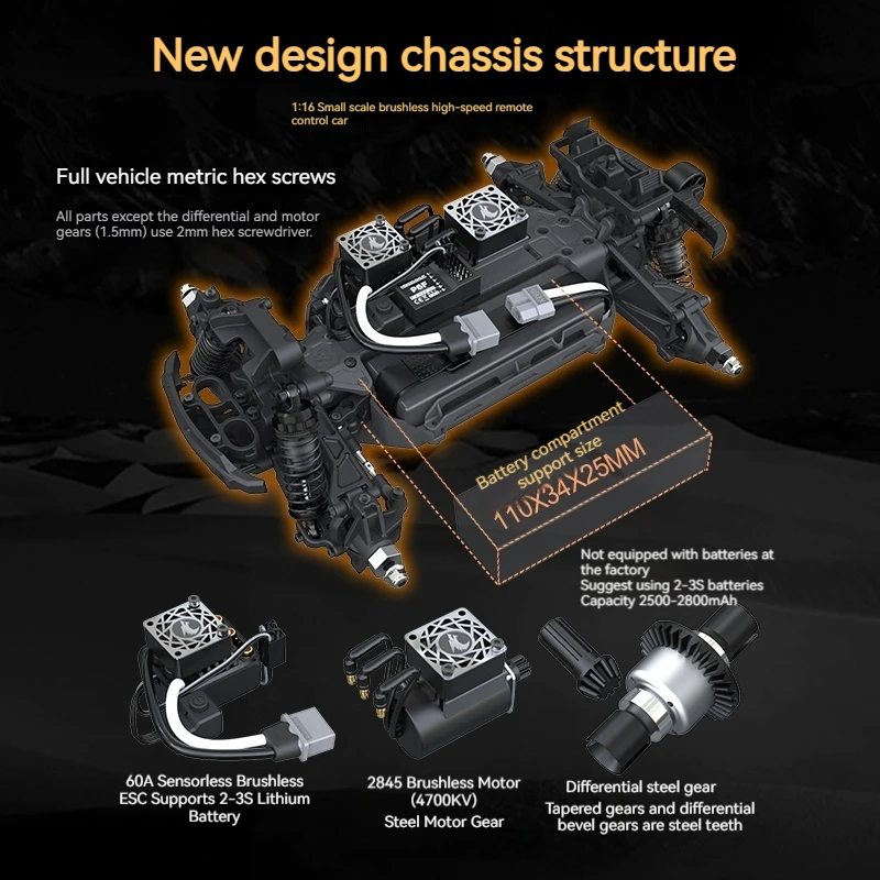 Yudi UD1610s vehículo todoterreno de alta velocidad 1/16 escala completa sin escobillas Flip Rc coche de Control remoto coche de escalada eléctrico modelo de juguete