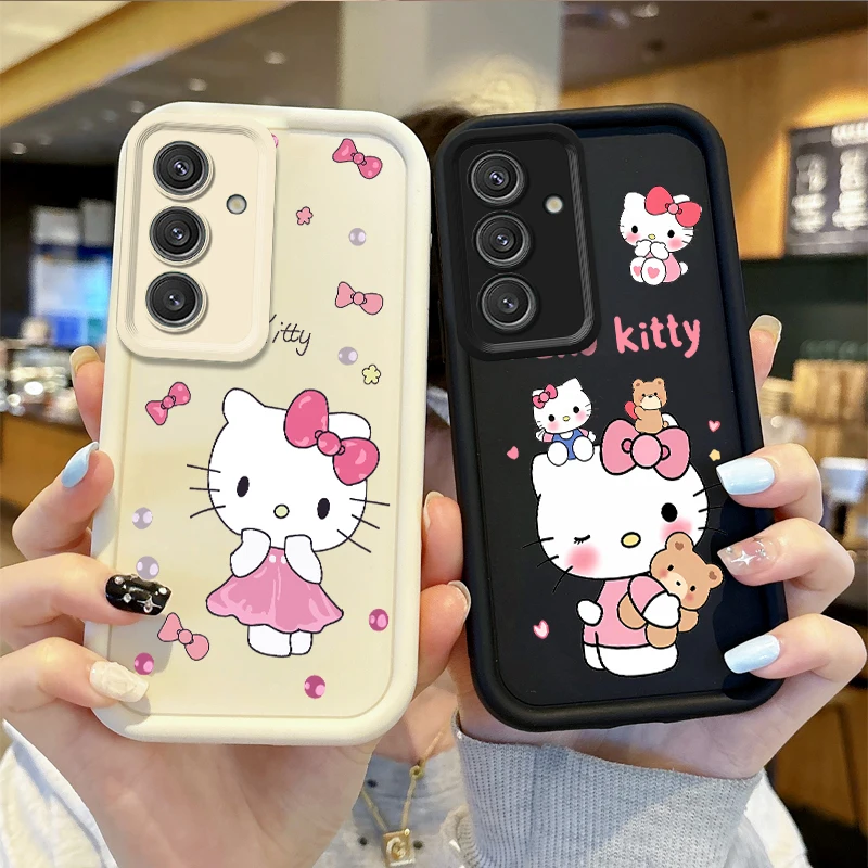 Lovely Sanrio Hello Kitty Soft Case for Samsung Galaxy A35 A34 A33 A32 5G A31 A30 A24 A23 A22 A16 A12 A06 A03 M55 Silicone Cover