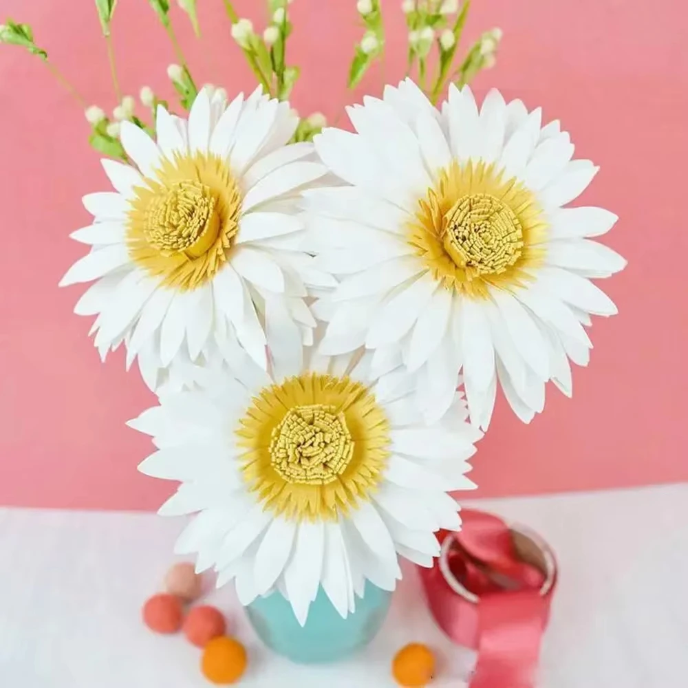 Three Sizes Daisy Flower Metal Cutting Dies 3D Petals DIY Scrapbooking Card Craft Dies