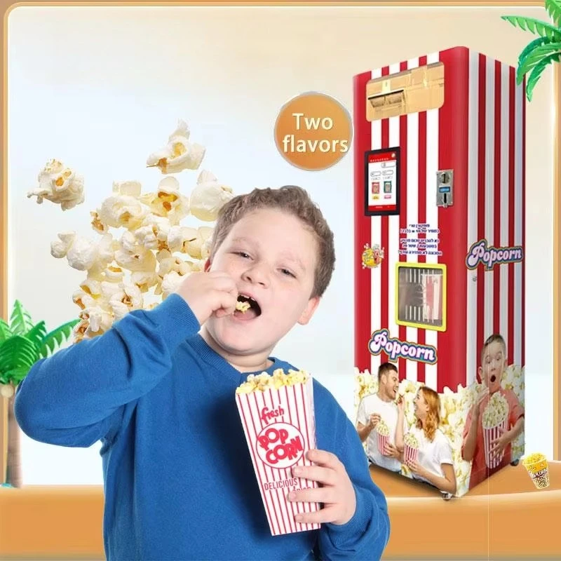 Super Flavor Popcorn Vending Machine 65 Cups Capacity AC 110-240V With 1 Year Warranty Commercial Equipment