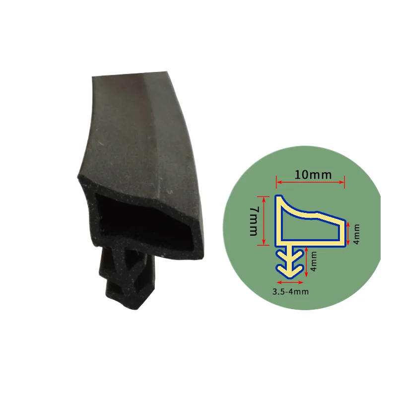 Sales of various types of door sealing strips highly flexible silicone rubber strips of snap-in type