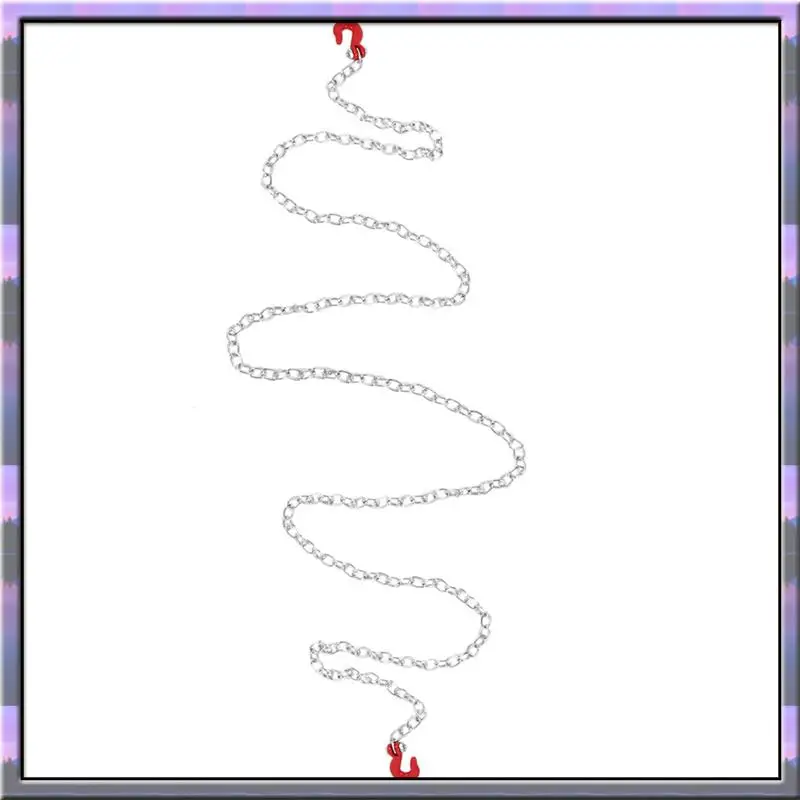 A49U 5X 1:10 RC Crawler Accessories Tow Chain With Trailer Hook For Axial SCX10 90046 TAMIYA CC01 RC4WD D90 D110 TF2