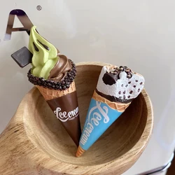 Simulation Dessert Fridge Magnet Refrigerator Magnetic Decorate Stickers Creative Freezer Miniature Ice Cream Cone Decoration