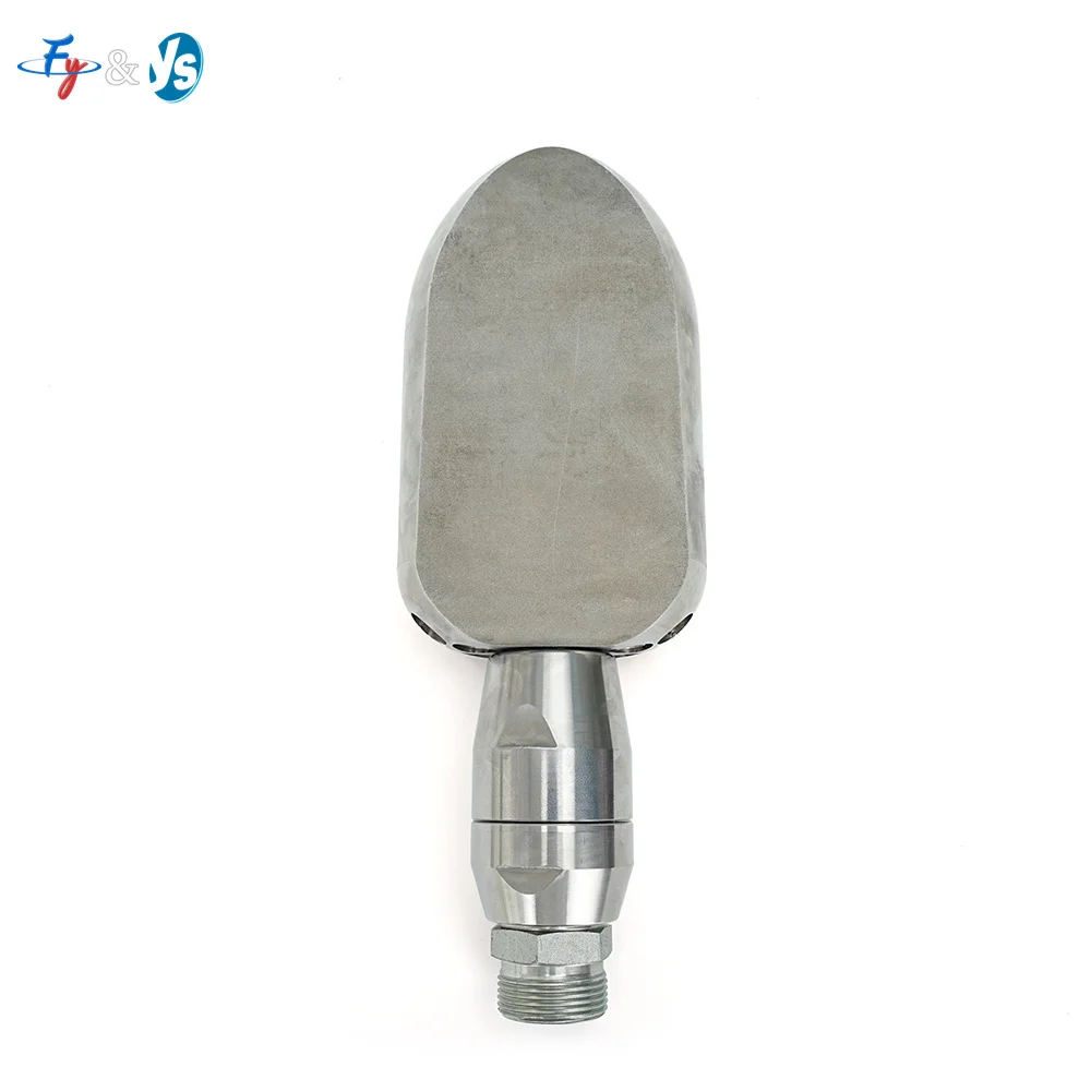 1Inch 8kg Stainless Steel Sewer Jetting Nozzle, Ceramic Core With 1 Front 8 Rear Nozzles, High Impact for Mud Sand Removal