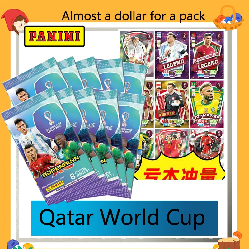 

Слипая коробка с картами Panini Messi, издание World Cup 2022, инвестиция в футбольных карточках, новое поступление